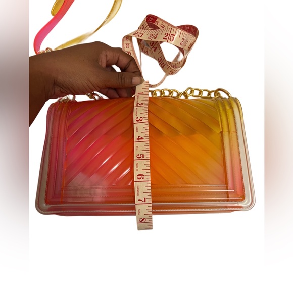 Caleesa Gradient Pink and Orange Jelly crossbody/shoulder Bag - Picture 10 of 11